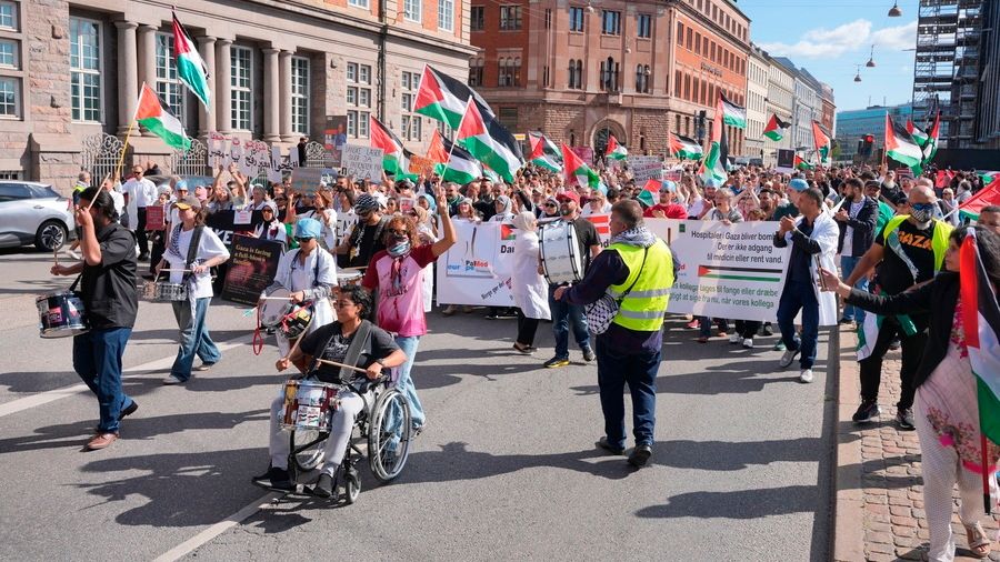 Δανία: Διαδήλωση υπέρ των Παλαιστινίων στην Κοπεγχάγη