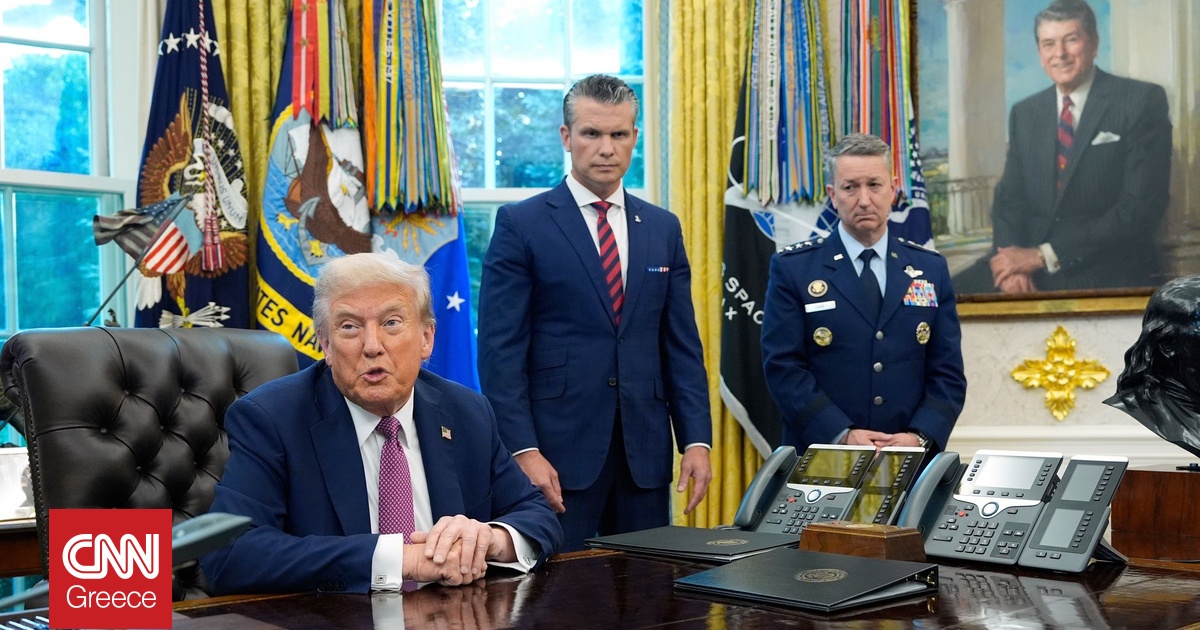 Ο Τραμπ υπέγραψε το διάταγμα για τη μετονομασία του υπουργείου Άμυνας σε υπουργείο Πολέμου