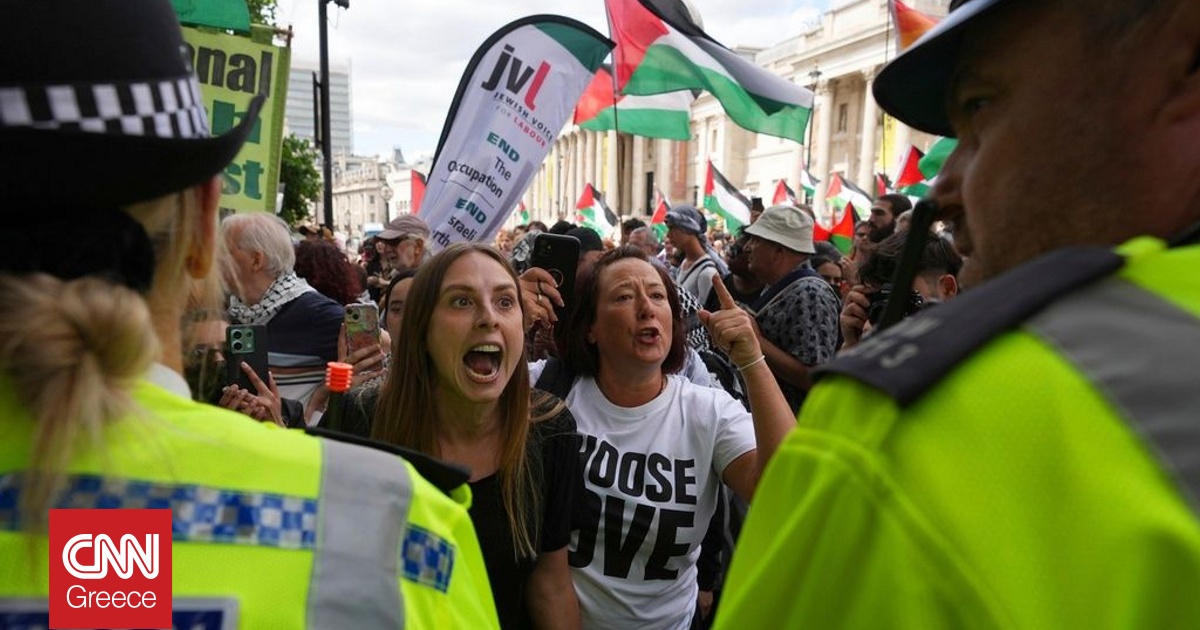 Λονδίνο: Σχεδόν 900 οι συλλήψεις σε συγκέντρωση υποστήριξης της οργάνωσης Palestine Action