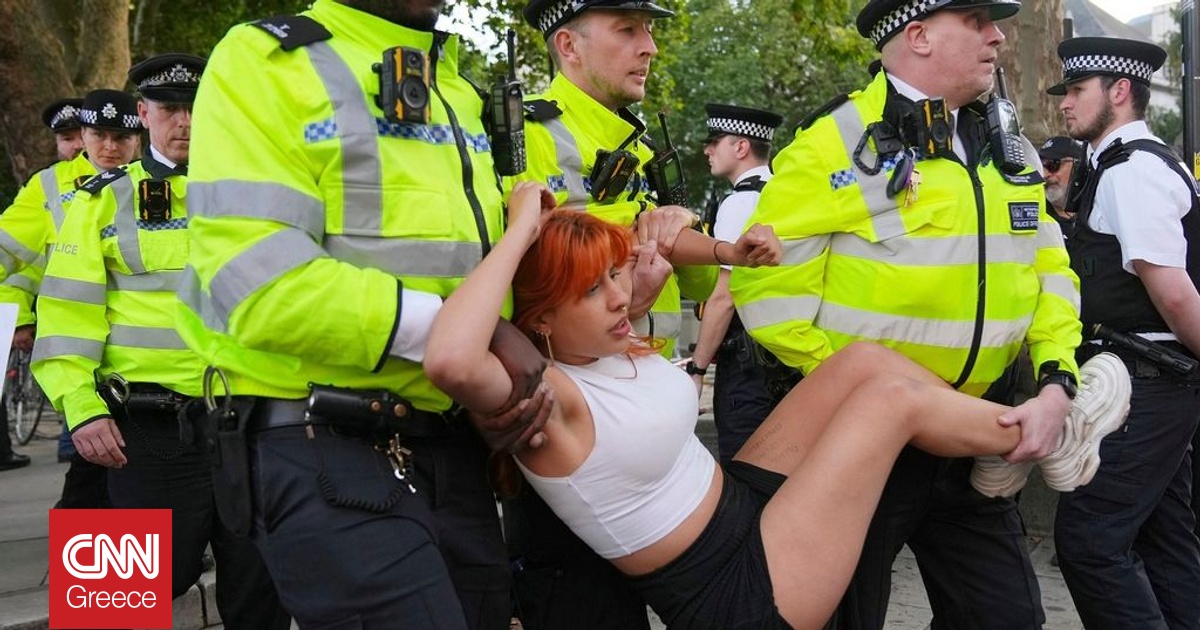 Περισσότερες από 400 συλλήψεις σε συγκέντρωση υποστήριξης της οργάνωσης Palestine Action στο Λονδίνο