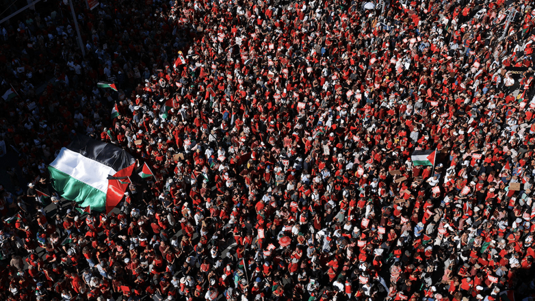 Τεράστια διαδήλωση στις Βρυξέλλες για την Παλαιστίνη