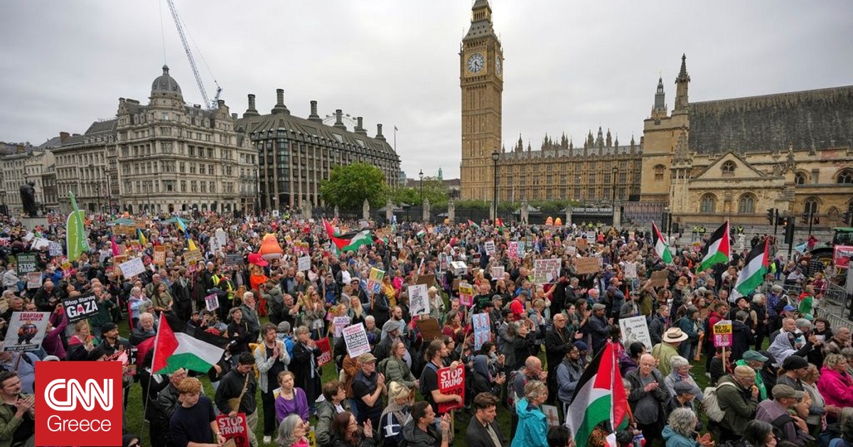Βρετανία: Χιλιάδες διαδήλωσαν στο Λονδίνο κατά της επίσκεψης του Ντόναλντ Τραμπ