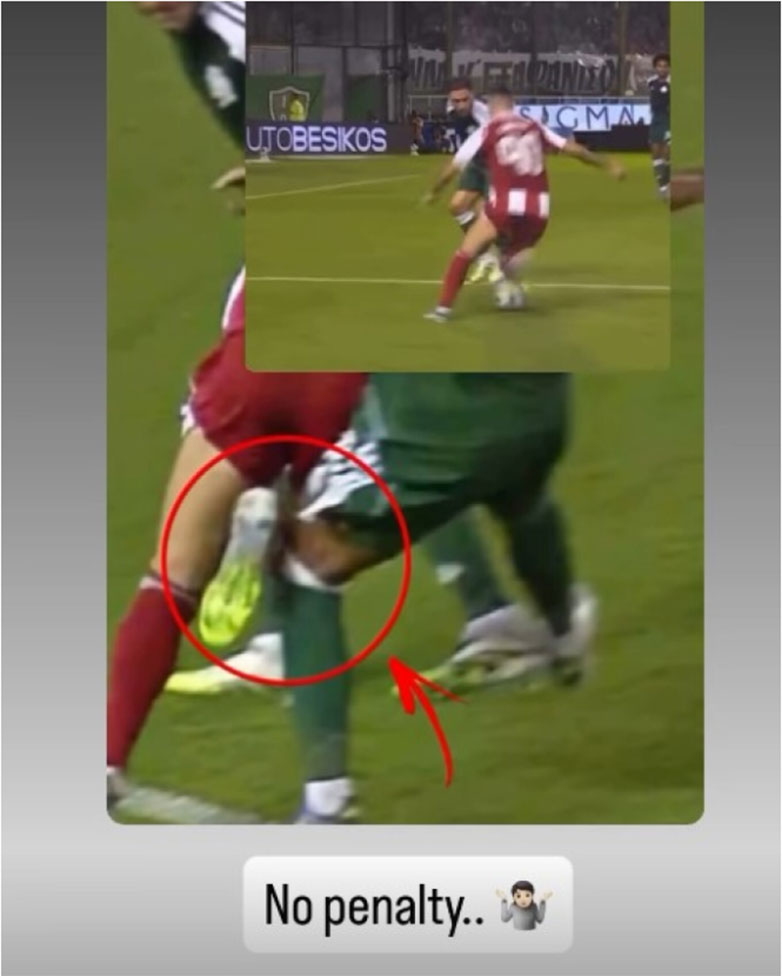 Η ανάρτηση του Καμπελά για το πέναλτι που ζήτησε ο Ολυμπιακός στο ντέρμπι των «αιωνίων»