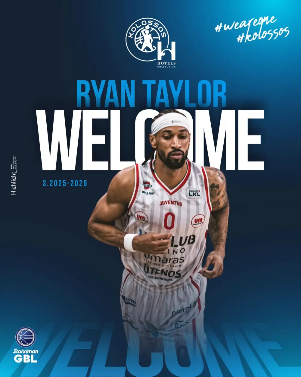 Ο Κολοσσός Ρόδου ανακοίνωσε την απόκτηση του Ράιαν Τέιλορ