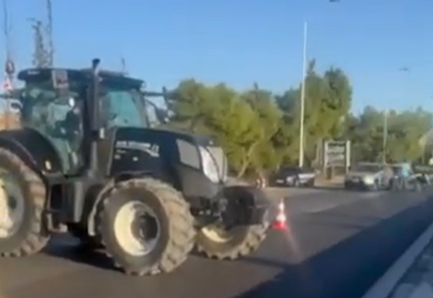Θεσσαλονίκη: Τρακτέρ έκλεισαν το ρεύμα εισόδου στη Μουδανιών (VIDEO)