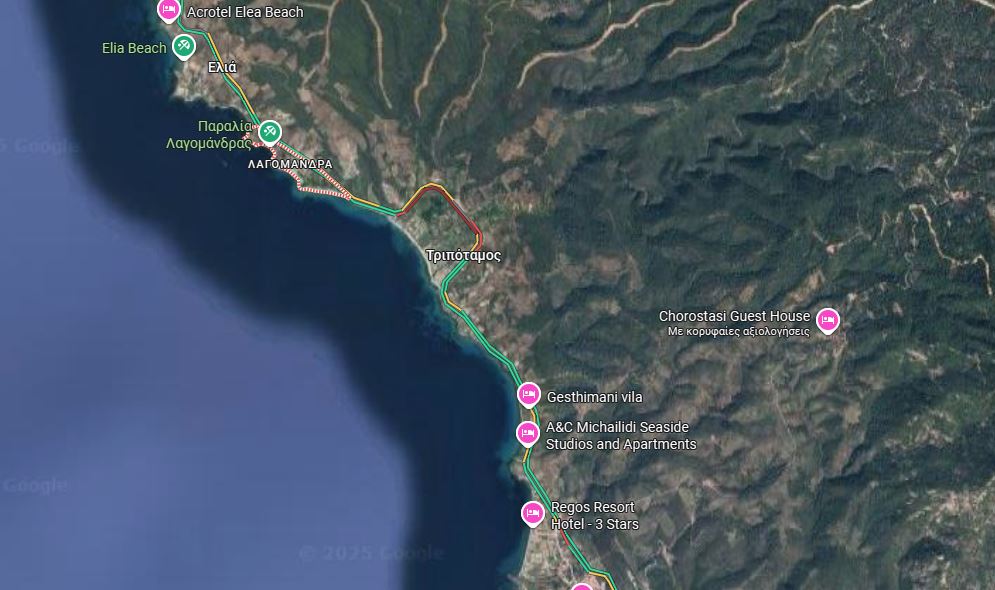 Χαλκιδική- Κλειστός ο δρόμος Μαρμαρά-Νικήτης λόγω φωτιάς (VIDEO)