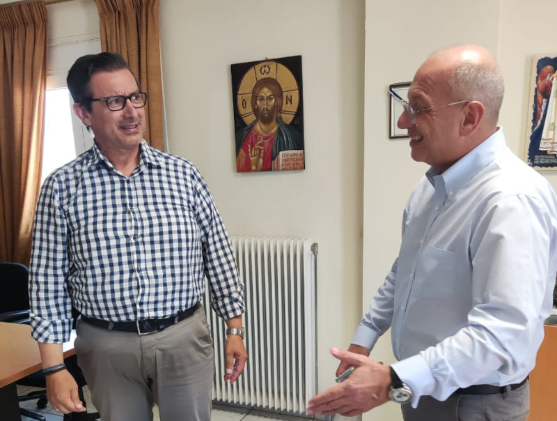 Επίσκεψεις Γ. Οικονόμου στο 4ο Πειραματικό Γυμνάσιο Λαμίας Α’βαθμια και Β’βαθμια Διεύθυνση