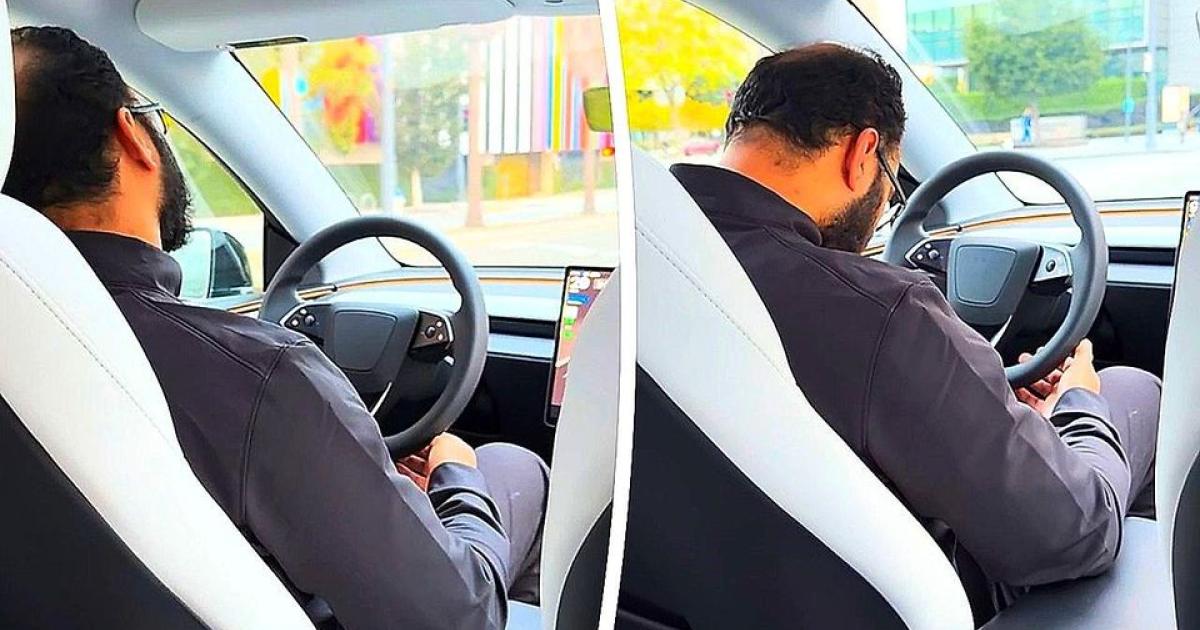 Οδηγός ασφαλείας ρομποτικού ταξί αποκοιμήθηκε στο τιμόνι! (vid)